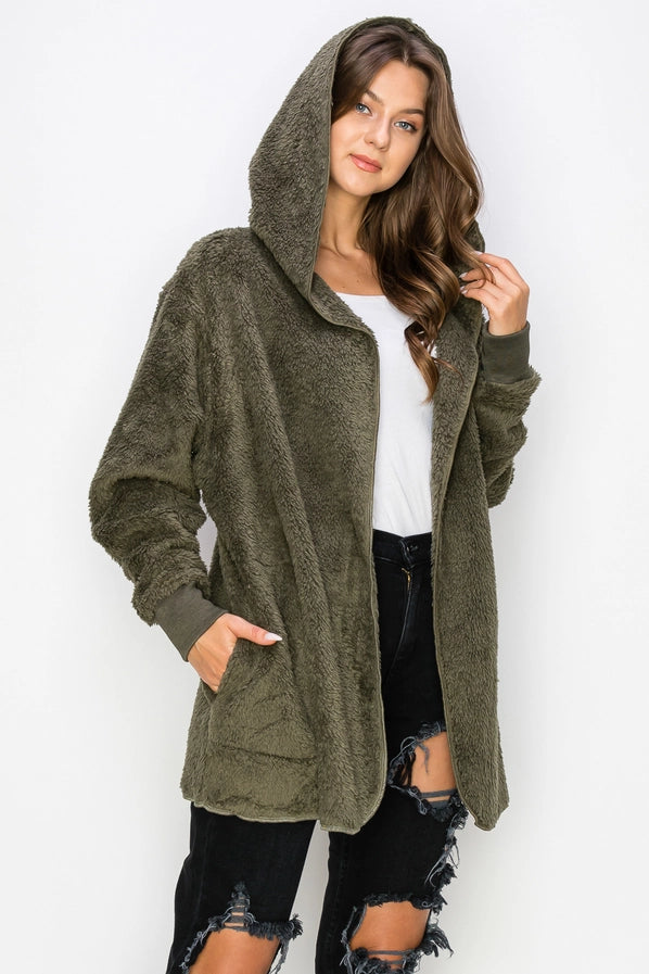 Olive Sherpa One Size